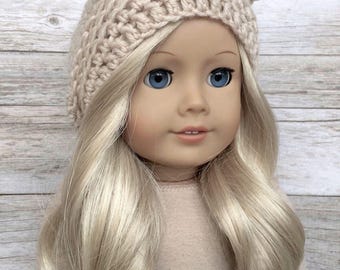 DIY Crochet Pattern – 18 inch Doll Slouchy Bear Hat PDF 22 (Fits American Girl Dolls) – Digital Download