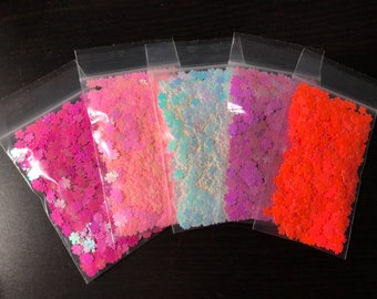 Super cute cherry blossom shaped glitters in 5mm