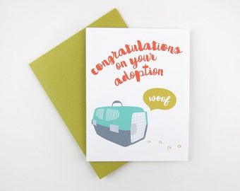 Congratulations on Your Adoption: New Dog Card