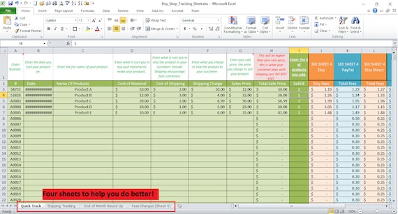 order tracking spreadsheet