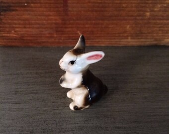 Japanese Bone China Brown Bunny Rabbit Figurune