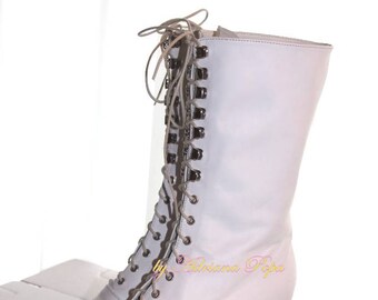 Victorian Boots , Ivory Victorian Boots , Victorian Wedding Ankle Booties , Edwardian Boots , off White leather Ankle Boots , Custom shoes