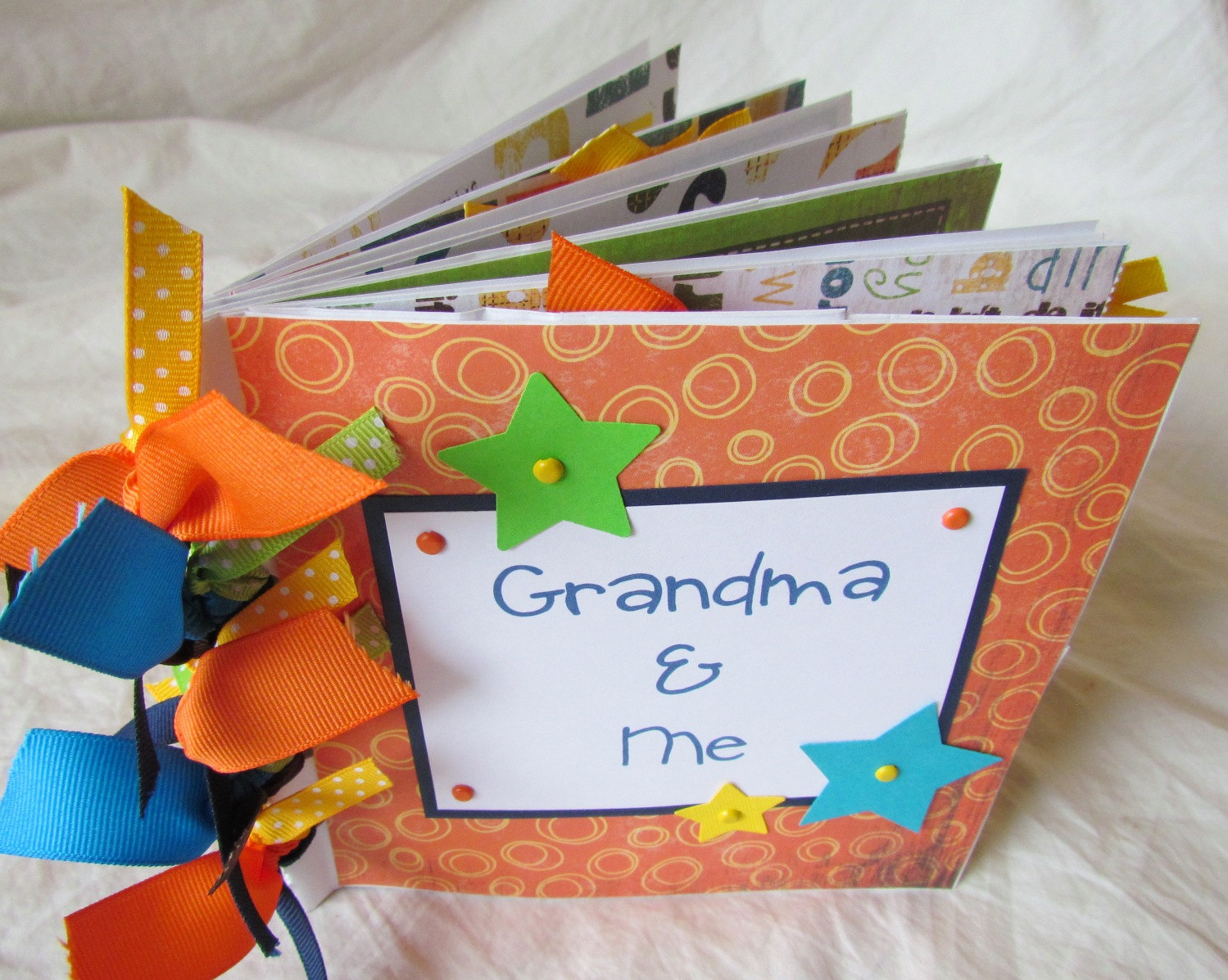 Mini Premade Scrapbook Album -- GRANDMA and ME {boy} -- grandma's brag ...