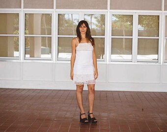 Vintage white shift dress