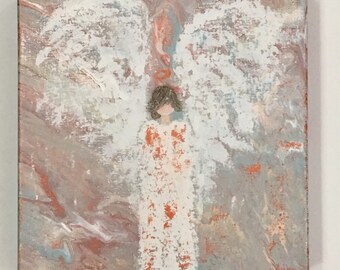 Angel Painting, abstract angel art, angel art, guardian angel