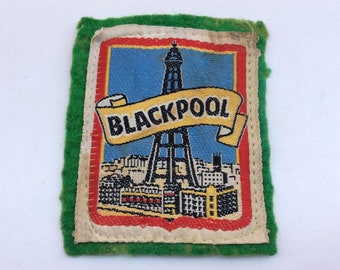Vintage 1970s era Blackpool Souvenir Fabric Sew on Patch