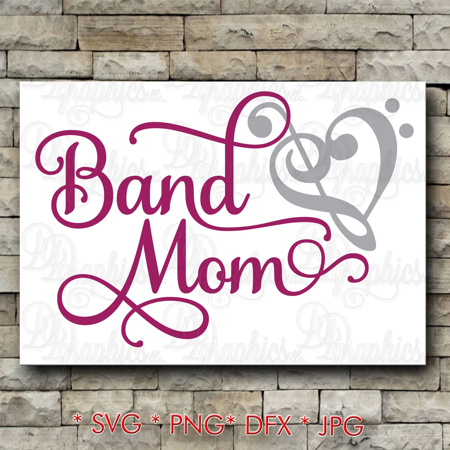 Band Mom/ SVG File/ Jpg Dxf Png/Digital Files