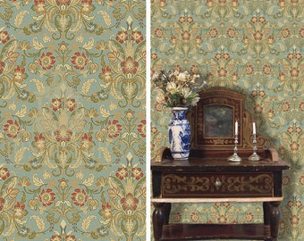 Dollhouse Miniature Wallpaper, WM, Scale One Inch