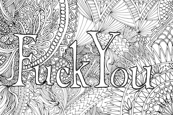 adult coloring book swear words adult