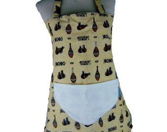 2 in 1 in African fabric apron