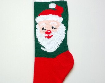 Santa Claus Hand-knit Christmas Stocking