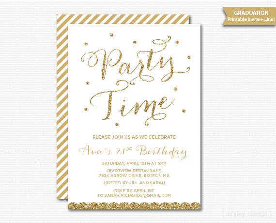 White And Gold Invitations 6