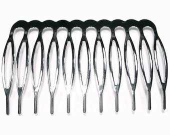 12 Metal Hair Combs, Premium - 60mm (2 3/8 inch)