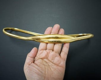70s 80s gold overlap belt . 35" - 36" length
