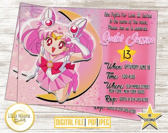 Sailor Moon Birthday Invitations 7