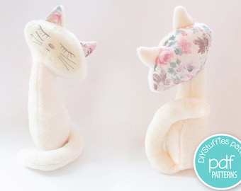 Cat Soft toy pattern, PDF instrctions, Christmas gift.