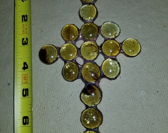 stained glass cross suncatcher