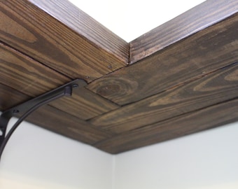 Corner Shelf w/ Herringbone Design
