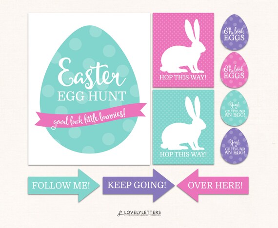 Easter egg hunt labels