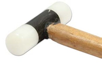 Jeweler's Double Nylon Head Hammer, 1 Inch Face, Metalsmithing Hammer