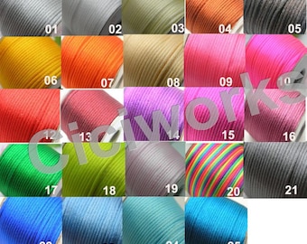 U PICK Wholesale Multi-colors 1 Roll 50 Yards 2.0mm Rattail Satin Silk Cord Chinese Knot Beading Cord