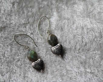 Labradorite and Sterling Silver Earrings