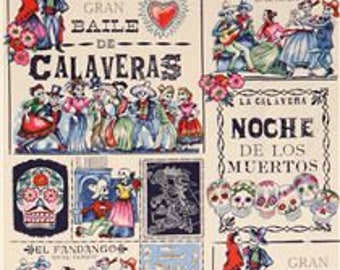 Baile de Calavera - Alexander Henry - 1/2 yard cotton fabric