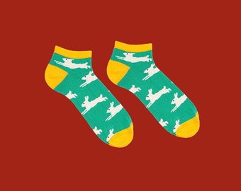 Janes short socks, Green Socks, Rabbit Socks,Summer Socks for Men and Women