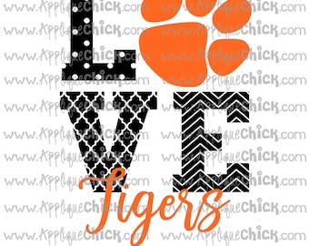 Love Tigers SVG Clipart DXF