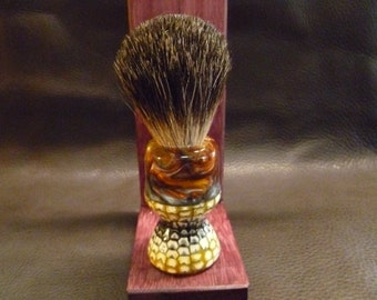 Handmade Shaving Brush of Corn Cob and Acrylic Resin