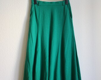 1980 Givenchy Rock midi Highwaist green Turquoise wool virgin wool Eighty twinset