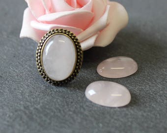 18 x 13 mm: cabochon oval rose quartz gc31