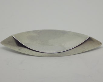 Modernist Sterling Silver Large Vintage Brooch by Eigel Jensen for Anton Michelsen, Denmark