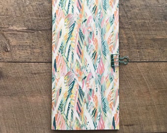 Multicolor Canvas Covered Travelers Notebook Insert - Midori Insert - Art Journal Insert - Scrapbooking Insert - TN Insert - Varioius Sizes
