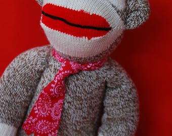 Sock Monkey "Beppo" - Charming, "Heritage-Style"