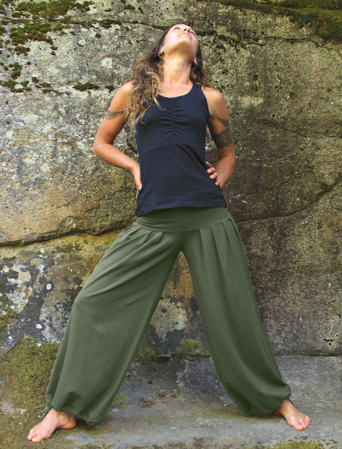 Harem Pants-Baggy Pants-loose Fit Pants-wide Leg Pants-belly