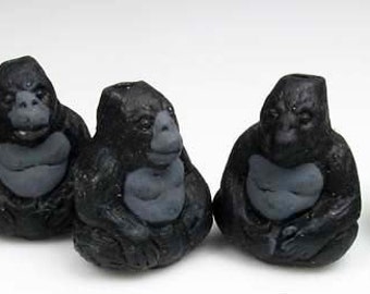 20 Tiny Gorilla Beads - CB120
