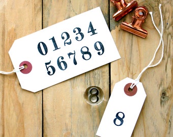 Number Set - Rubber Stamps - Clear Rubber Stamps - Number Stamps - 0-10 Stamps - Birthday Stamp - Advent Stamps - LITTLE STAMP STORE