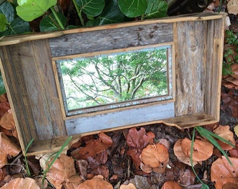 Rustic Mirror with Shelf