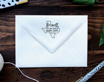 Texas Stamp, Oklahoma Stamp, Louisiana Stamp, Texas Return Address Stamp, Oklahoma Return Address Stamp, LA Return Address
