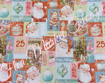 Gift Wrap-Wrapping Paper-Christmas-Children-Classic Christmas-Retro-Mid Century