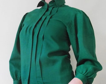 1990s Emerald Green Vintage Shirt