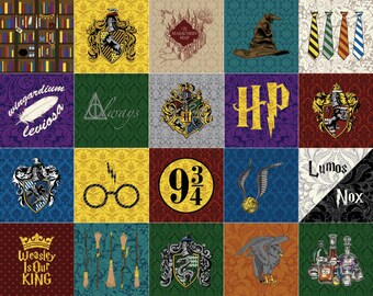 Complete Set: all 20 Harry Potter Quilt Blocks