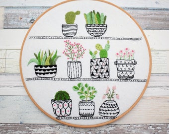 Rosie's Houseplants Hand Embroidery Kit