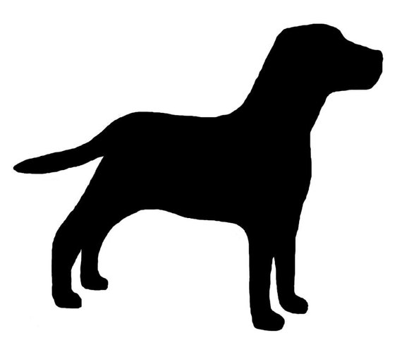 Download Labrador Retriever Dog Lab Profile Silhouette Window Decal