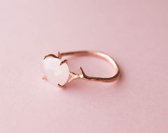 Finley Ring, Rose Quartz Ring, Rose Gold Ring, Dainty Gemstone Ring, Boho Ring, Gold Ring, Rose Quartz Ring Gold, Gifts for Her, Pink Ring