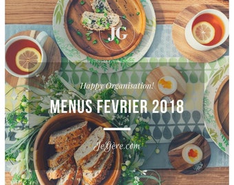 Planning Menus Février 2018