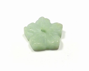 1 carved amazonite 12 mm flower bead