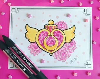Design hand made Sailor moon (ORIGINAL, no print)