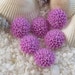 Resin Flower Mum Cabochons - 15mm - Orchid - 22 pcs